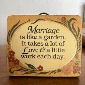 MARRIAGE WALL/DESK PLAQUE